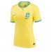 Günstige Brasilien Heim Fussballtrikot Damen WM 2022 Kurzarm